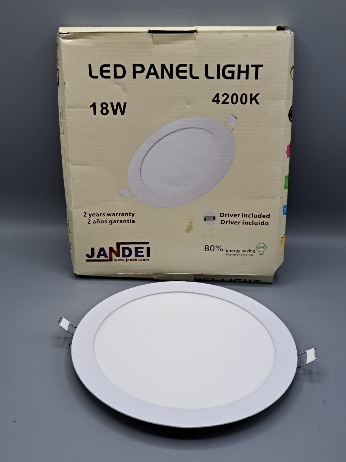 JANDEI - Pack 1 x LED Einbau-Downlights, 18W, 4200K